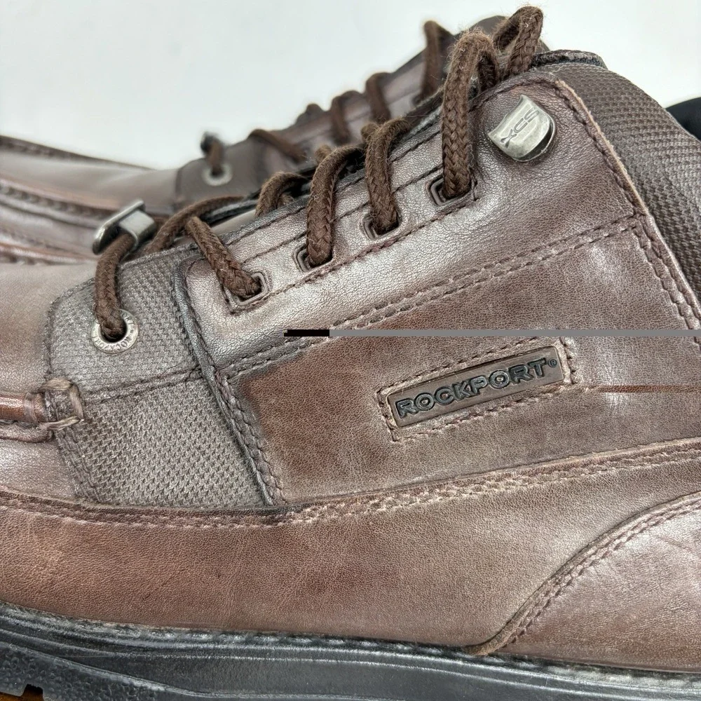 Rockport XCS Boots Men's 11.5M Brown Leather Hydro Shield Waterproof Chukka Moc
